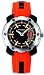 Police Citation-X gents orange silicon strap with black IP parts and black dial watch