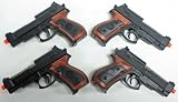 Lot of 4 Black Airsoft 6mm Handgun Hand Pistol Toy Gun