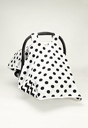Canopy Classic Black Pin Stripe w/polka dots Car Seat Cover (Best Seller) #1 Car Seat Covers Sold!