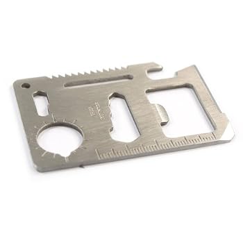 Multi-function Portable Stainless Tool Card Saber Card Small Size Silver