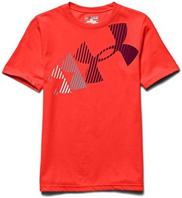 Under Armour Big Boys' UA Break Script T-Shirt Youth Large BOLT ORANGE
