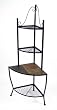 4D Concepts Corner Baker's Rack with Slate Top, Metal/ Slate