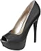 Breckelles Women's Jenifer-11 Peep Toe Nubuck Heels Pumps
