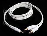 System-S Stereo Link Cable Headphone Plug 2 RCA for Apple iPod Nano 1 2 3 4 5 6 Touch 1 2 3 4 Mini Classic Video Photo 3 Gen Shuffle 1 2 3