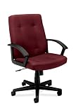 basyx by HON HVL602 Executive Mid-Back Chair, Burgundy