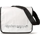 Sac � partitions blanc musique port�e de notes noires