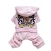 Casual Pink Dog Jersey Sporty Dog Shirt for Dog Hoodie Dog Jumpsuit Cozy Dog Clothes Free Shipping,Light Pink,XS