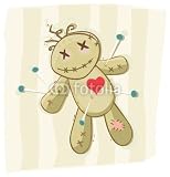 Wallmonkeys Peel and Stick Wall Decals - Voodoo Doll. Old African Symbol of Death. Vector Illustration. - Removable Graphic