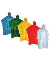 Wealers Poncho One Size Fit All with Hood 10 pieces in display box, 5 different colors •2 Red •2 Blue •2 White •2 Yellow •2 Green. Perfect to Keep in Emergency Kit, Backpack, Home, Office, Car, Pocket, In Case A Rainy Day.