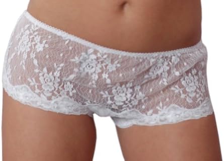 Vx Intimate Stretch Lace Open Crotch Lace-Up Back Boyshorts