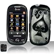 Black Ace Spade Skull Poker Card Design Rubberized Snap on Hard Shell Cover Protector Faceplate Skin Case for AT&T Samsung Flight 2 II A927 + LCD Screen Guard Film (Free Wristband)