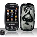 Black Ace Spade Skull Poker Card Design Rubberized Snap on Hard Shell Cover ....