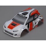 1 24 4WD Rally Painted Body, Orange by TEAMLOSI