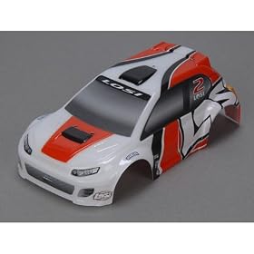 1 24 4WD Rally Painted Body, Orange from Painted Bodies