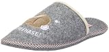 Adelheid Schneehase Filzpantoffel 11211141191, Damen Hausschuhe, Grau (mausgrau 940), EU 42/43