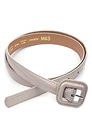 Rectangular Buckle Skinny Belt