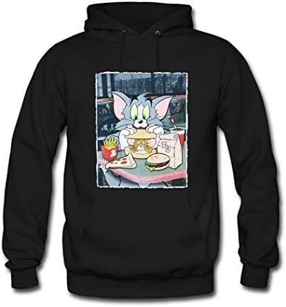 EZCASE Fashion Printing Customized Tom and Jerry Men's Classic Hoodie Sweatshirt XX-Large Black