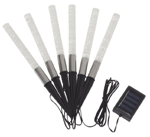 Brilliant - G93964/72 - Kit de 6 Bâtons LED - Piquets Extérieur avec variateur de couleur