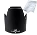 Fotasy Lens Hood & Cleaning Cloth for Tamron SP 70-300mm f/4-5.6 Di VC USD (A005), replaces Tamron HA005
