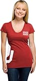 Oklahoma Sooners Womens Cardinal Cossett Mascot Deep V-Neck T-Shirt