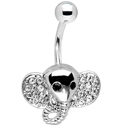 Crystalline Gem Elephant Belly Ring