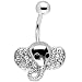 Crystalline Gem Elephant Belly Ring