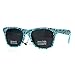 Kids Child Size Girls Unicorn Print Plastic Horn Rim Sunglasses Blue