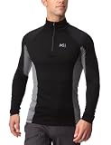 Millet C Fusion(TM) Zip - Tee-shirt manches longues technique col zipp&eacute; homme - Noir/Gris Plomb - XL