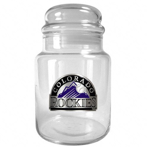 Buy Colorado Rockies Primary Logo 31 oz. Glass Candy Jar by FansEdge