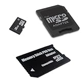 Komputerbay 32GB MicroSD SDHC Class 2 with MicroSDHC Adapter and Pro Duo Adapter
