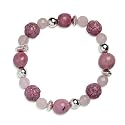 Mesa Rosa Pink Roses Beaded Stretch Bracelet