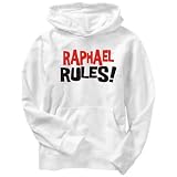 Raphael Rules! Male Names Mens Hoodie (White, Sizes X-Small - XXX-Large)