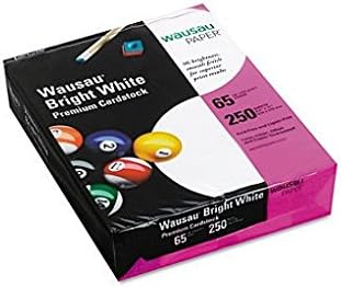 Wholesale CASE of 10 - Wausau Bright White Card Stock Paper-Card Stock Paper, 65 lb., 8-1/2"x11", 250/PK, Bright White