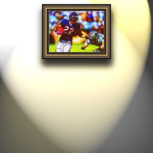 Completely Handpainted American Football Sport Painting, Custom Order FL6569, Oil on Canvas, with Option to Paint Jerry, Brett & Co. from Any Other Favorite Photograph or Picture, Unframed, Size 25'' x 33
