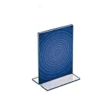 Azar 152729 4-Inch Weight by 5-Inch Height Vertical Double Sided Stand Up Acrylic Sign Holder, 10-Pack