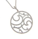 14k White gold 136 Diamonds Necklace