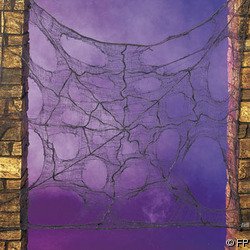 DELUXE COBWEBS - HUGE 6 FOOT CLOTH SPIDER CREEPY CLOTH WEB - GREAT HALLOWEEN DECOR!