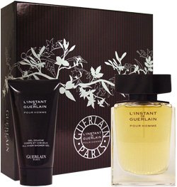 L'Instant de Guerlain Pour Homme 2 Piece Set Includes: 2.5 oz Eau de Toilette Spray + 2.5 oz All Over Shower Gel