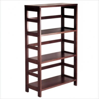 Winsome Leo 3-Section Wide Storage Shelf in Espresso