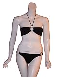 PEONIE Ring Bandeau Bikini Swimsuit in Black