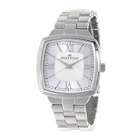 AK Anne Klein Ladies Silver-Tone Square Bracelet Watch #108651MPSV by AK Anne Klein