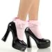 Sexy Socks - New Pink Bow Lace Ruffle Ankle Anklet School Girl Socks Standard