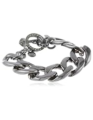 Juicy Couture Hematite Colored Luxe Link Bracelet, 7.5"