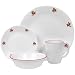Corelle Livingware 16-Piece Dinnerware Set, Service for 4, Red Floral