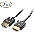 Cable Matters (2-Pack) Ultra-Slim HDMI Cables 3D & 4K Rated with Ethernet - 3 Feet