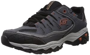 Skechers Sport Men's Afterburn Memory Foam Lace-Up Sneaker,Charcoal,7 M US