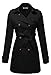 DJT Women's Elegant Long Trench Coat with Belt