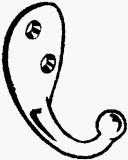 National Mfg. N243733 Gallery Series Single Clothes Hook