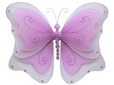 Hanging Nylon Butterfly Decorations - nursery bedroom wedding party shower room wall dcor - 5 Dark Pink Sasha