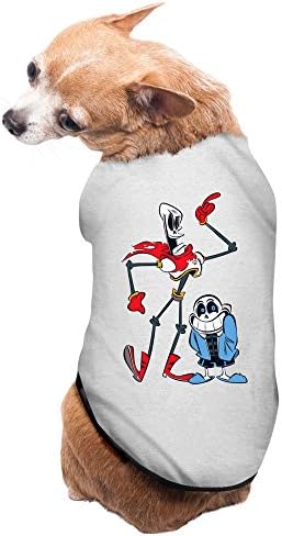 YXMXL Undertale Papyrus And Sans Small Pet Dog Vest Pet Clothes Gray
